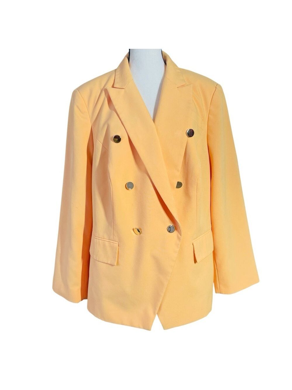 Emily Women's Double-Breasted Yellow Blazer